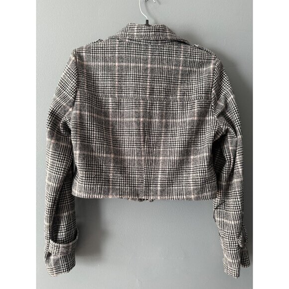 Stooch Women’s Medium Plaid Cropped Jacket Y2K Retro Preppy Style NWT - Picture 7 of 10